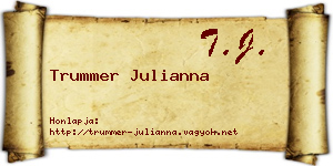 Trummer Julianna névjegykártya